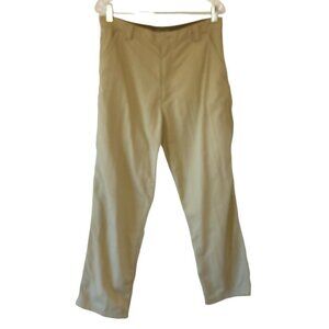 REI Size 34 Men's Nylon Hiking Pants UPF 50+ Khaki Tan High Rise Straight Leg